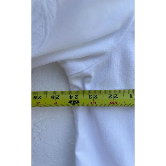 Chicos Womens Long Sleeve Floral Embroidery Jean Jacket White Sz 4 - Picture 5 of 12